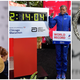Simone Biles, left, poses with her Medal haul on Day 10 of the FIG Artistic Gymnastics World Championships in Stuttgart, Germany; Brigid Kosgei of Kenya poses for a photo after breaking the world record to win the 2019 Bank of America Chicago Marathon; Cori Gauff poses with the trophy after she won her WTA-Upper Austria Ladies final tennis match in Linz, Austria.